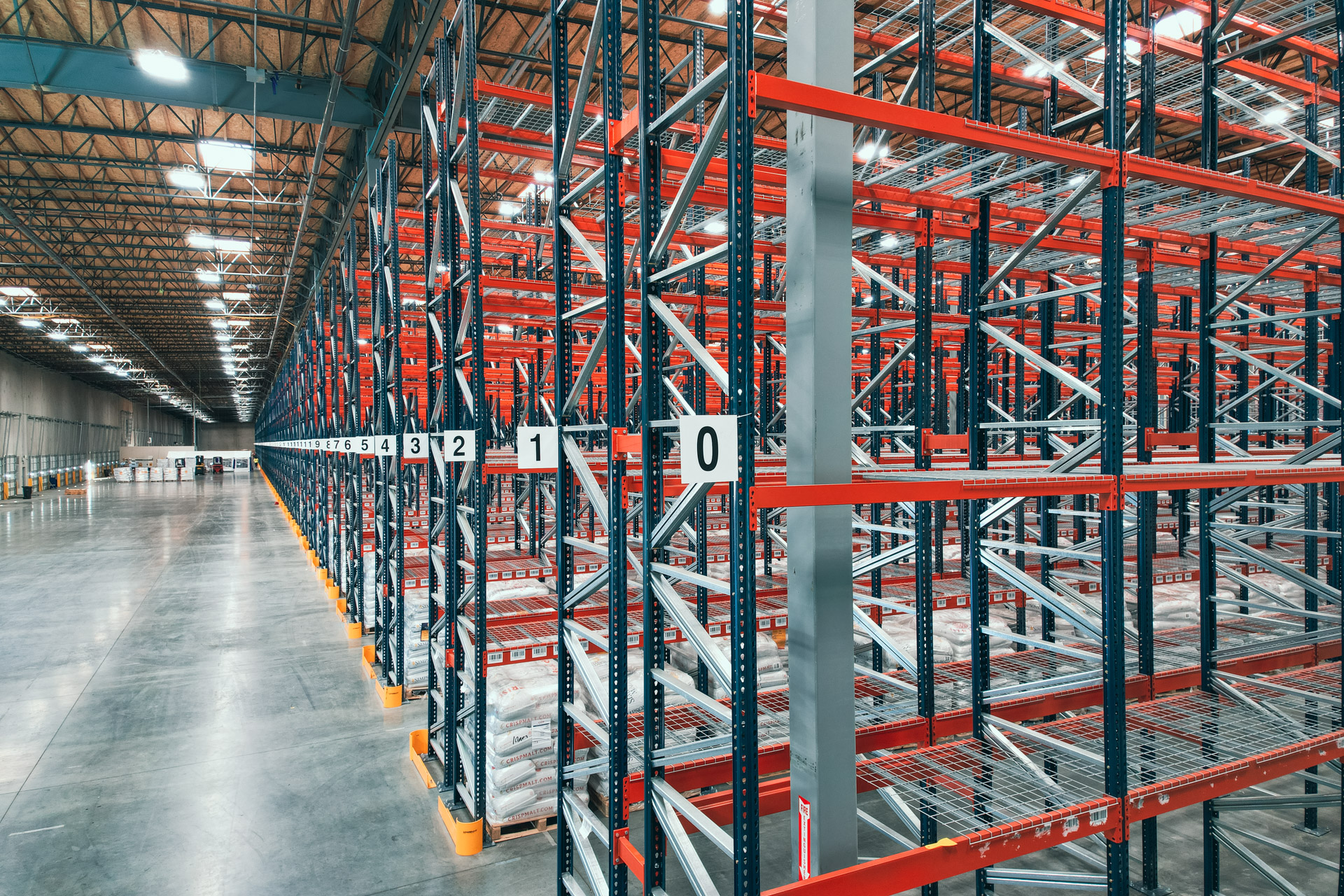 Industrial pallet racking warehouse in Miramar Florida