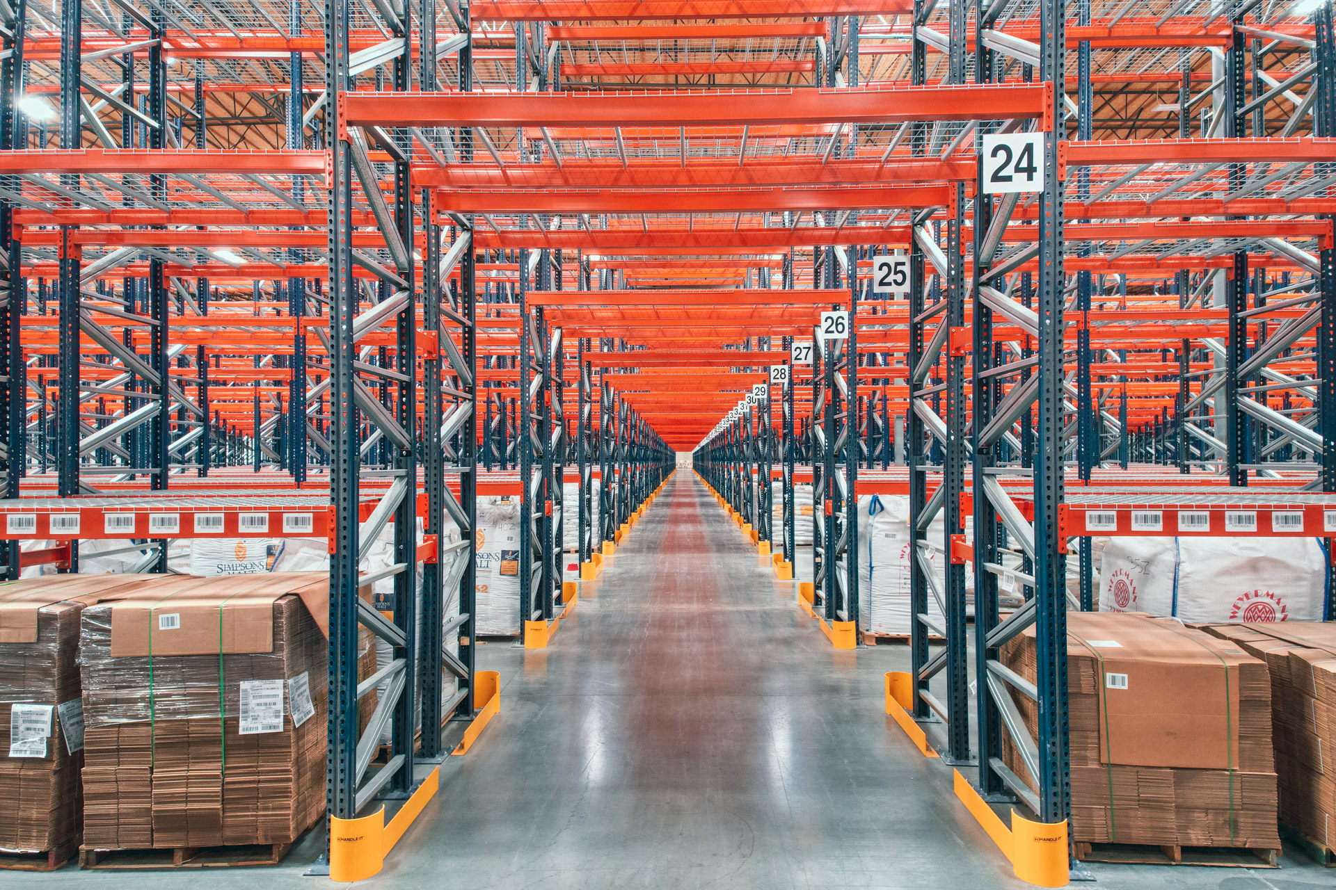 Industrial pallet racking installation in Sunrise warehouse